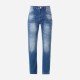  Fashion Pure Color Denim Jeans For Men