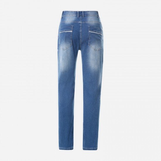  Fashion Pure Color Denim Jeans For Men