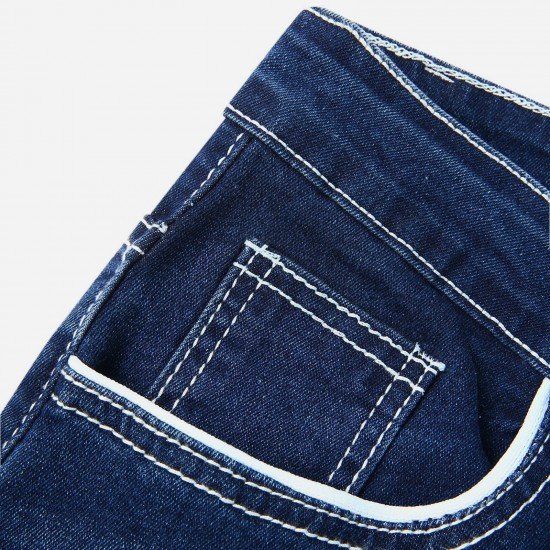  Fashion Pure Color Denim Jeans For Men