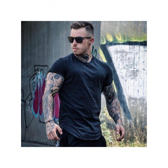  Pure Color Short Sleeve Leisure T-Shirt