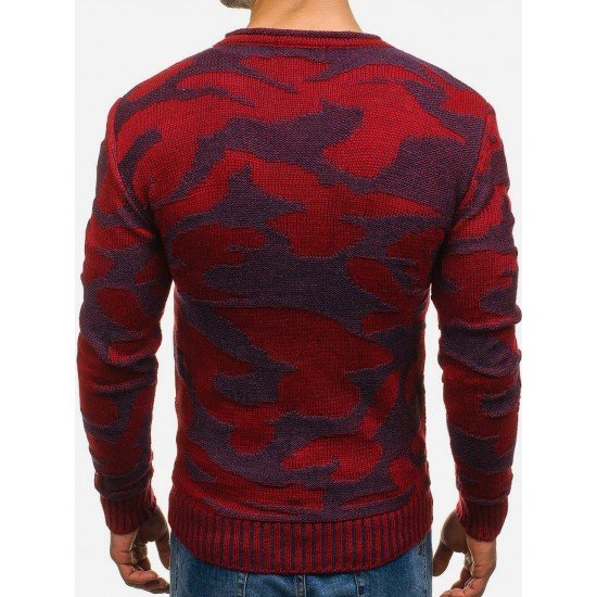  Casual Loose Round Neck Men Knitwear