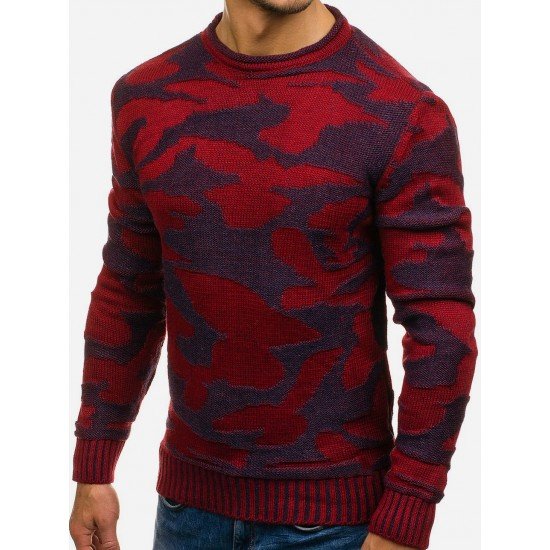  Casual Loose Round Neck Men Knitwear