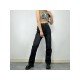 New Fashion Black Straight Leg Jean Trousers