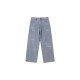 Patchwork Cross Wide Leg Blue Jeans For Women