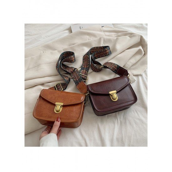 Retro Simple Brown Ladies Shoulder Bags