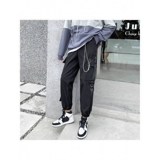  Pure Color Fashion Casual Women's Long Pants