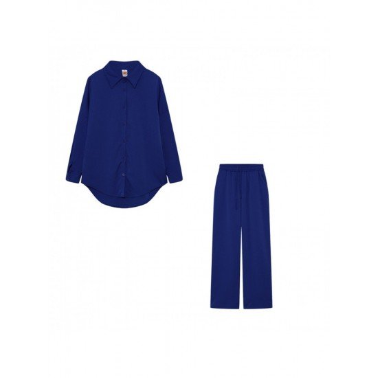  Pure Color Casual Women's Trouser Sets