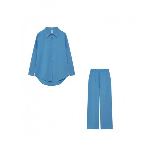  Pure Color Casual Women's Trouser Sets