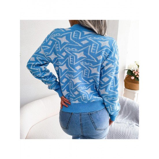 Star Pattern Casual Pullover Sweaters