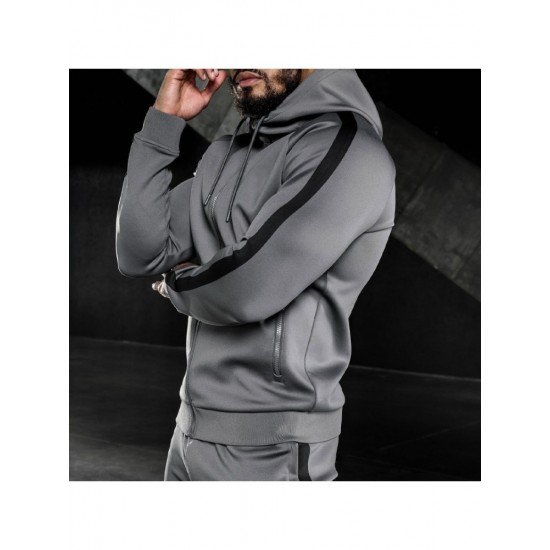 Sports Jogger Hooded Top And Pant Sets Men