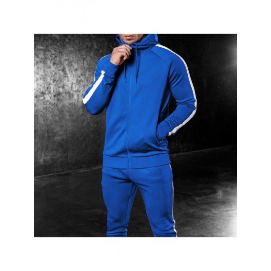 Sports Jogger Hooded Top And Pant Sets Men