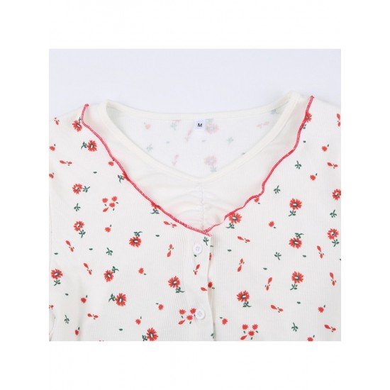 Designer Stringy Selvedge Ruched Floral Ladies Tops