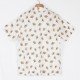 Apricot Leaf Printed Short Sleeve Men Shirts 