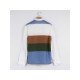 Stand Collar Color Blocking Loose Shirts For Men