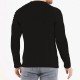  Pure Color Crew Neck Men's Pullover Top