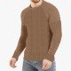  Pure Color Crew Neck Men's Pullover Top