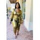  Pure Color V Neck Gilded Women's Jumpsuit