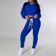 Casual Solid Matching 2 Piece Jogger Sets For Women