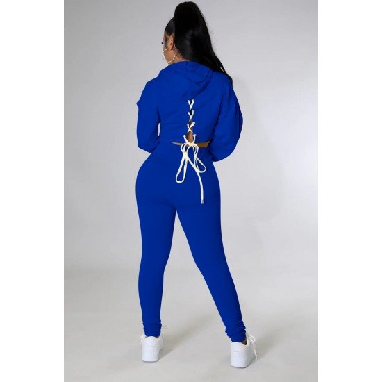 Casual Solid Matching 2 Piece Jogger Sets For Women