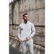  Fashion Leisure Striped Men's Top And Trouser Sets