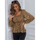 Square Neck Puff Sleeve Loose Blouse 