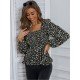 Square Neck Puff Sleeve Loose Blouse 