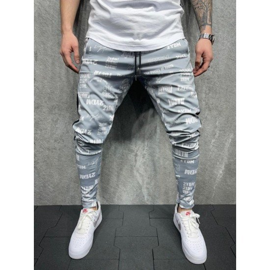  Fashion Casual Printing Men's Long Pants