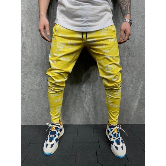  Fashion Casual Printing Men's Long Pants