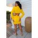  Fashion Pure Color Bandage Backless Women's Dress