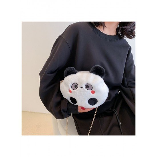  2022 Fall Cute Plush Contrast Color Women's Bag