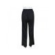 Hot Drilling Black Drawstring Trousers For Women