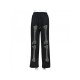 Hot Drilling Black Drawstring Trousers For Women