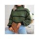  Casual Lantern Sleeve Mock Neck Women's Sweater