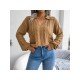 Loose Casual Solid V Neck Pullover Sweaters