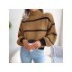  Casual Lantern Sleeve Mock Neck Women's Sweater