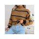  Casual Lantern Sleeve Mock Neck Women's Sweater