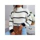  Casual Lantern Sleeve Mock Neck Women's Sweater