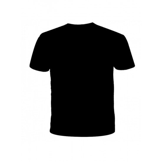 Summer Black Printed Short Sleeve Tees For Men