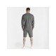  Leisure Round Neck Pure Color Men's Shorts Suit