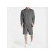  Leisure Round Neck Pure Color Men's Shorts Suit