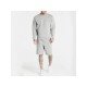  Leisure Round Neck Pure Color Men's Shorts Suit