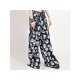  Dark Skull Print Chain Casual Loose Pants