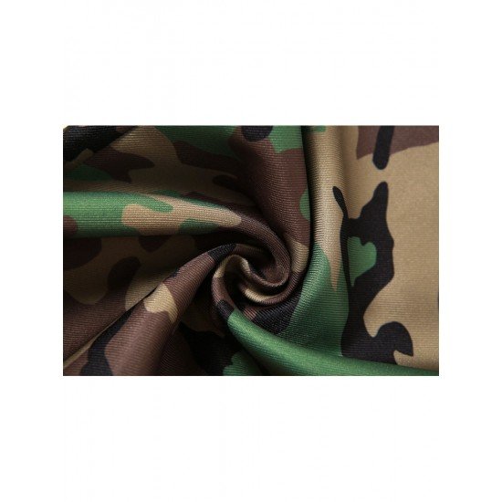 Camouflage Elastic Waist Women Trousers For Women