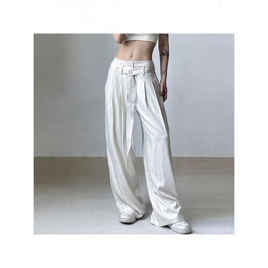  Pure Color Casual Straight Women's Long Pants