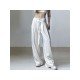  Pure Color Casual Straight Women's Long Pants