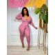  Skinny Pure Color Women's Long Sleeve Jumpsuit