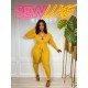  Skinny Pure Color Women's Long Sleeve Jumpsuit