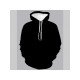  Men Fashion Printing Hooded Sweatshirt