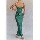 Ladies Satin Vintage Sleeveless Prom Maxi Dresses