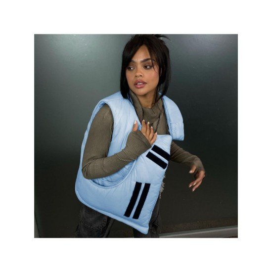 Patchwork Personalized Velcro Sleeveless Down Coats